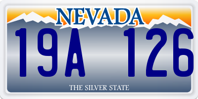 NV license plate 19A126