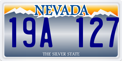 NV license plate 19A127