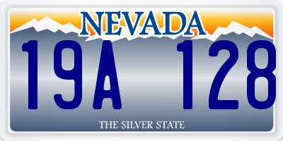 NV license plate 19A128