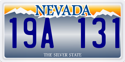 NV license plate 19A131