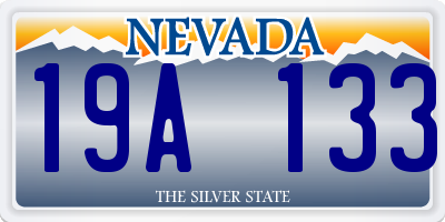 NV license plate 19A133