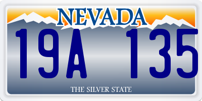 NV license plate 19A135