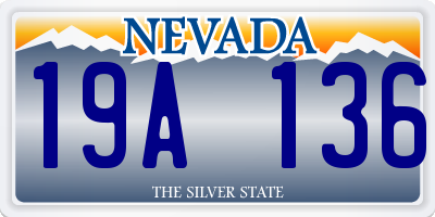 NV license plate 19A136