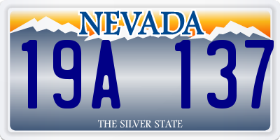 NV license plate 19A137