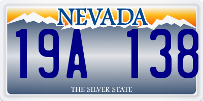 NV license plate 19A138