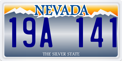 NV license plate 19A141