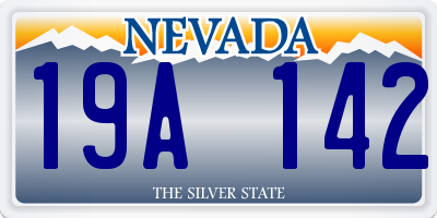 NV license plate 19A142