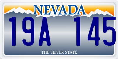 NV license plate 19A145