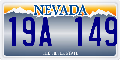 NV license plate 19A149