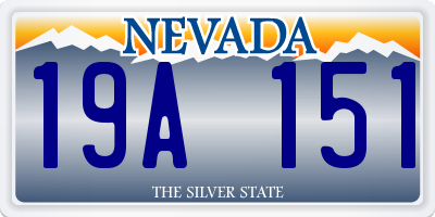 NV license plate 19A151
