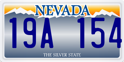 NV license plate 19A154
