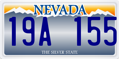 NV license plate 19A155