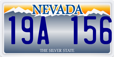 NV license plate 19A156