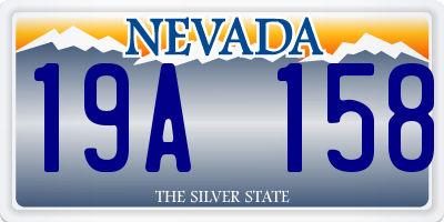 NV license plate 19A158