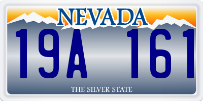 NV license plate 19A161