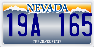 NV license plate 19A165