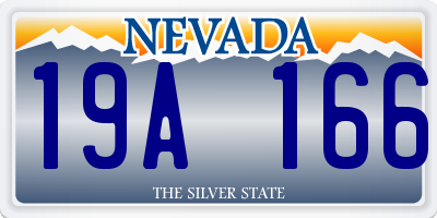 NV license plate 19A166