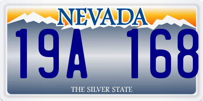 NV license plate 19A168