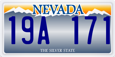 NV license plate 19A171