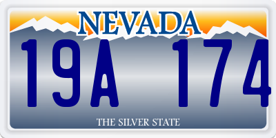 NV license plate 19A174