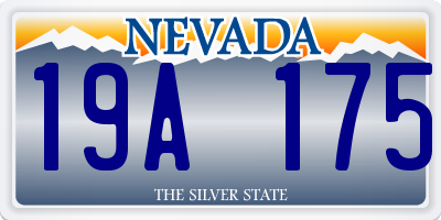 NV license plate 19A175