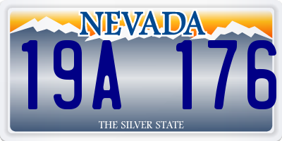 NV license plate 19A176