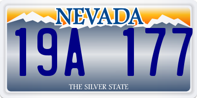 NV license plate 19A177