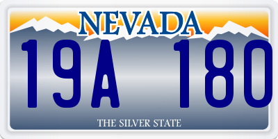 NV license plate 19A180