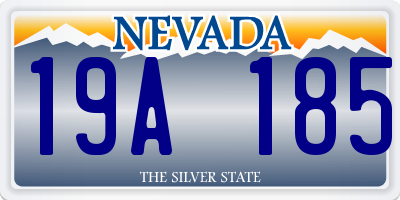 NV license plate 19A185