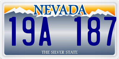 NV license plate 19A187