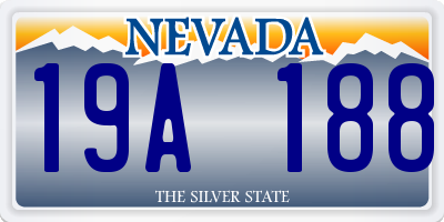 NV license plate 19A188