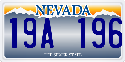 NV license plate 19A196
