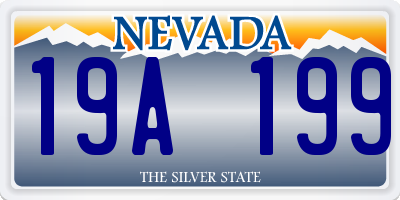 NV license plate 19A199