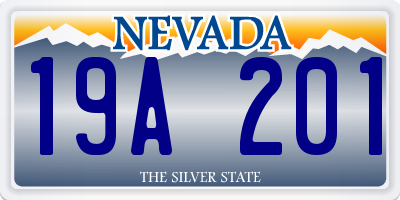NV license plate 19A201