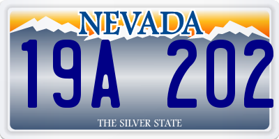 NV license plate 19A202