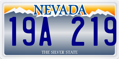 NV license plate 19A219