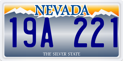 NV license plate 19A221