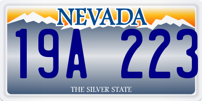 NV license plate 19A223