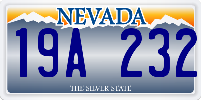 NV license plate 19A232