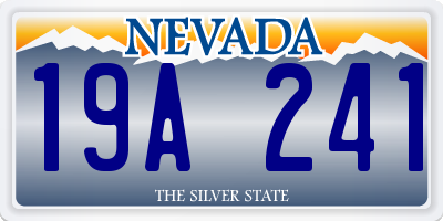 NV license plate 19A241