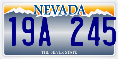 NV license plate 19A245