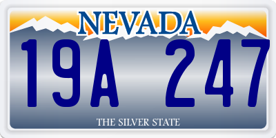 NV license plate 19A247