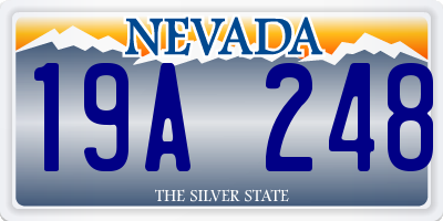 NV license plate 19A248