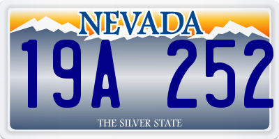 NV license plate 19A252