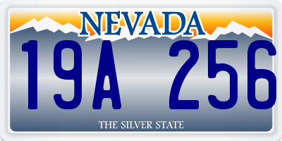 NV license plate 19A256