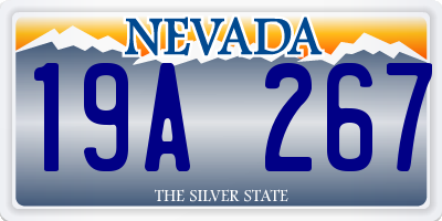 NV license plate 19A267