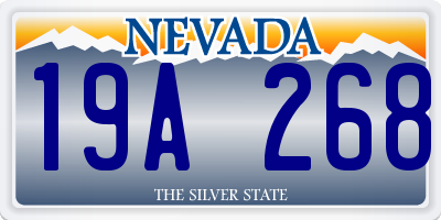 NV license plate 19A268