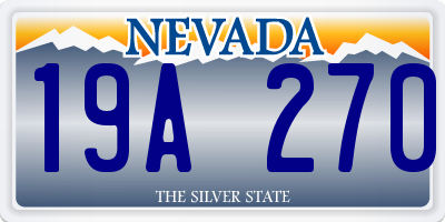 NV license plate 19A270