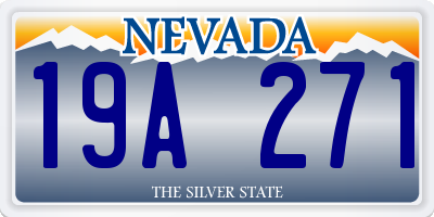 NV license plate 19A271