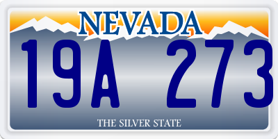 NV license plate 19A273